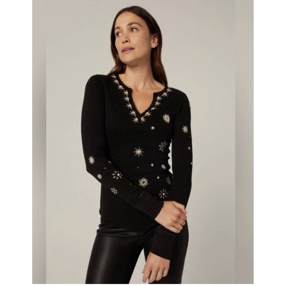 Alp N Rock Annika Ski Henley Shirt in Black Small NWT